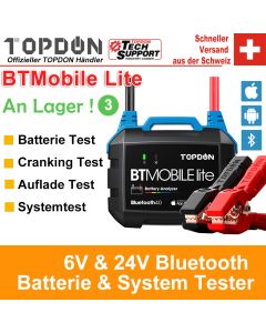 TOPDON BT Mobile Lite 12V Auto Batterietester Bluetooth Batterie Monitor 100 -2000CCA Auto Ladegerät Ankurbeln Analysator