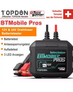 TOPDON BT Avantages mobiles 12V Testeur de batterie de voiture