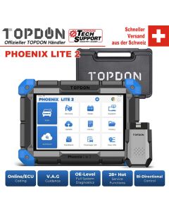 TOPDON Phoenix Lite 2 Auto OBD Diagnosegerät / ECU Codierung / OE-Level Alle Systemdiagnose / VAG geführte Funktion / Bidirektionale Steuerung Scanner