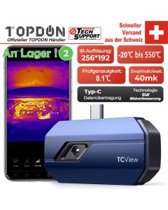 TOPDON TC001 Outil de mesure de température d'imageur thermique portable pour Android / Windows / Smartphone / Tablettes / Ordinateurs portables